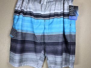 Kanu Surf mens Flex Swim Trunks, Avalon Black/Aqua, X-Large US