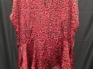 MICHAEL KORS PLUS SIZE WILDCAT ASYMMETRICAL CRIMSON 2X